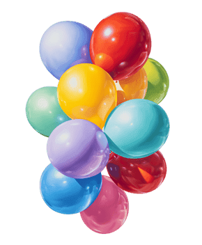 A bunch of colorful balloons177.