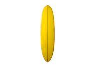 Sunny yellow surfboard ready for waves!