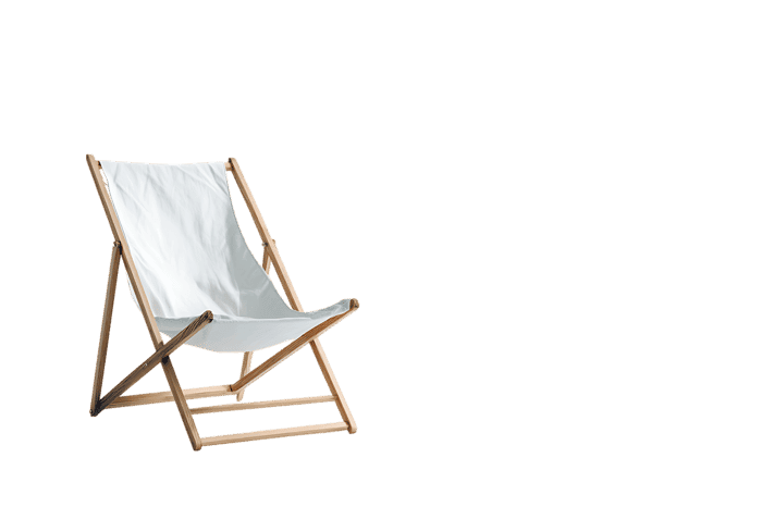 Wooden and canvas deck chair