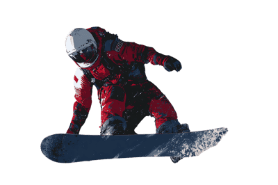 Snowboarder performing a trick in mid air.
