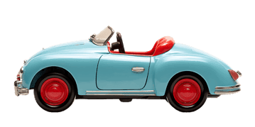 Blue classic convertible car