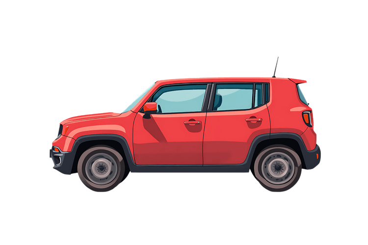 Red suv car illustration
