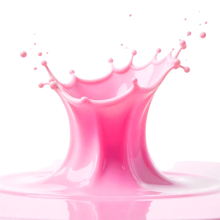 Vibrant pink liquid splash for creative designs