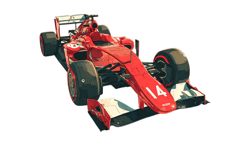 Formula one race car illustration