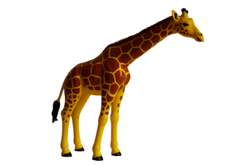 Toy giraffe with long neck