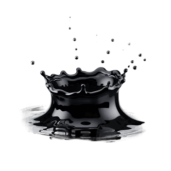 Black liquid crown splash, abstract background
