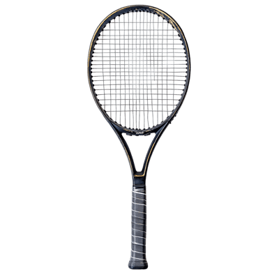 Tennis racket isolated on black background