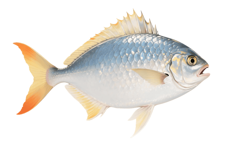 Colorful fish illustration with scales and fins