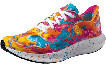 Colorful marble patterned running shoe