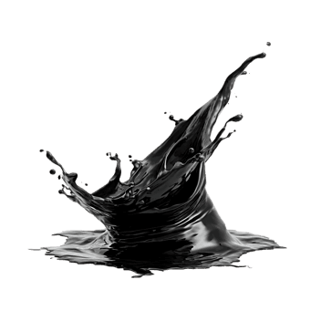 Abstract black liquid splash crown.