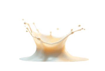 Dramatic splash of white liquid on black background