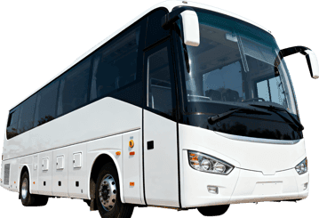 Sleek white passenger bus for transportation and tourism