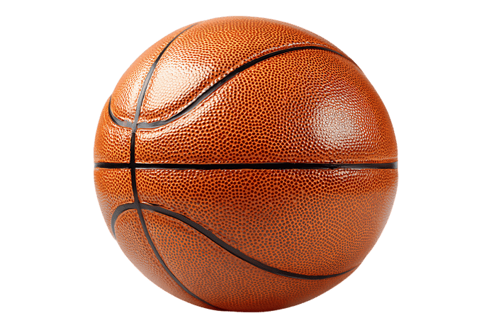Classic orange basketball.