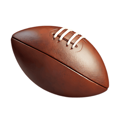 American football ball close up view