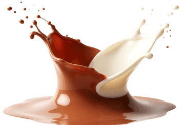 Chocolate milk splash, creamy collision of flavors