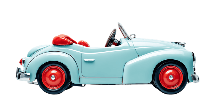 Vintage blue convertible car