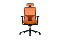 Modern orange ergonomic office chair