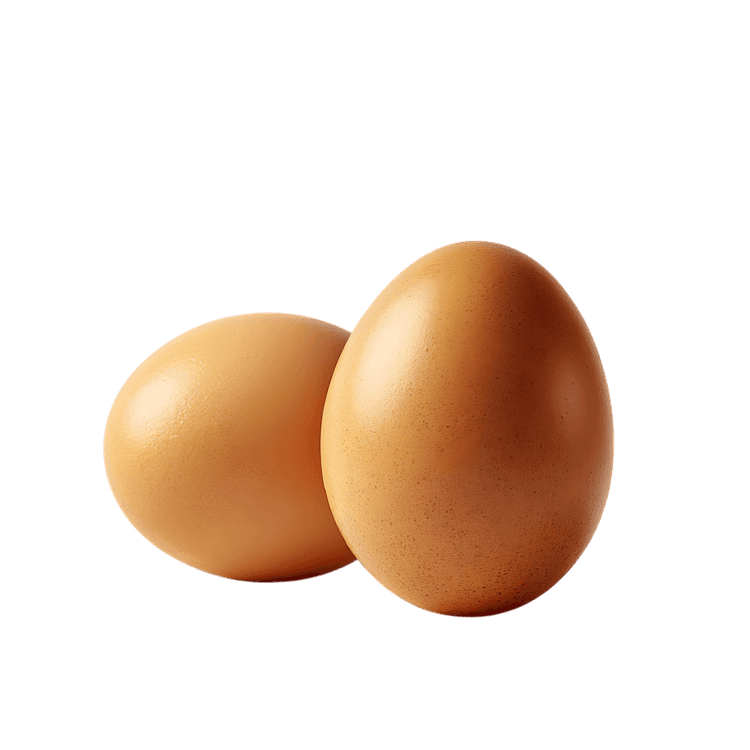 Two brown eggs close-up.