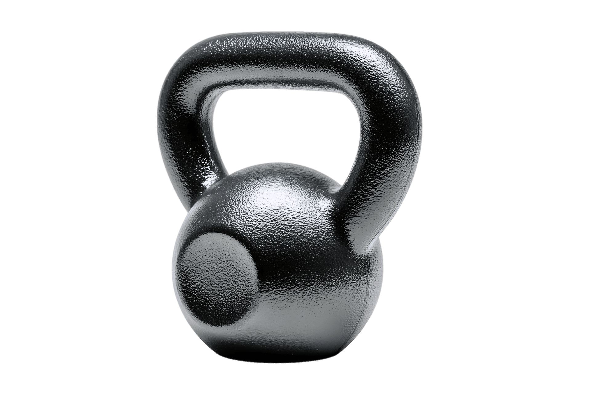 Single black kettlebell