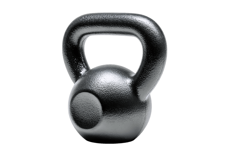 Single black kettlebell