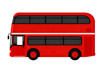 Red double decker bus illustration