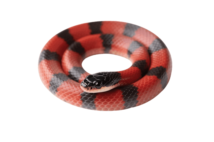 Scarlet kingsnake curled up
