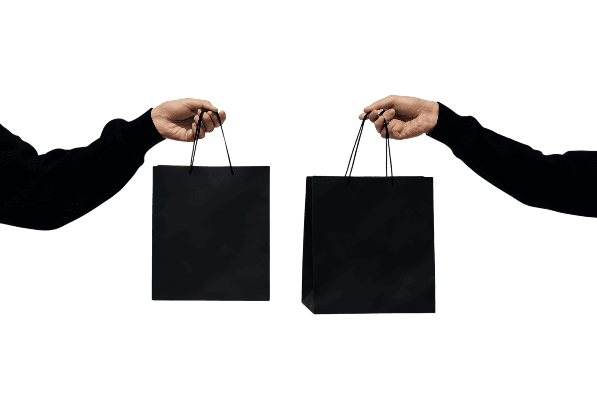Two hands making gestures against a dark background. Ideal for communication, technology, or presentation visuals.