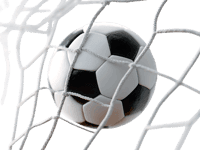 Goal! Soccer ball in net