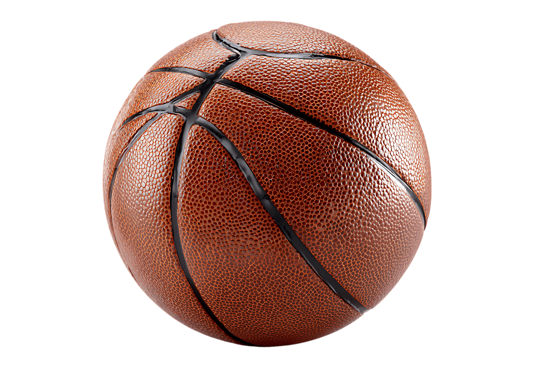 Close-up of a classic basketball.