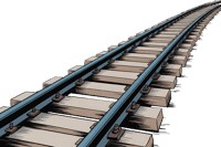 Cartoon railway track illustration