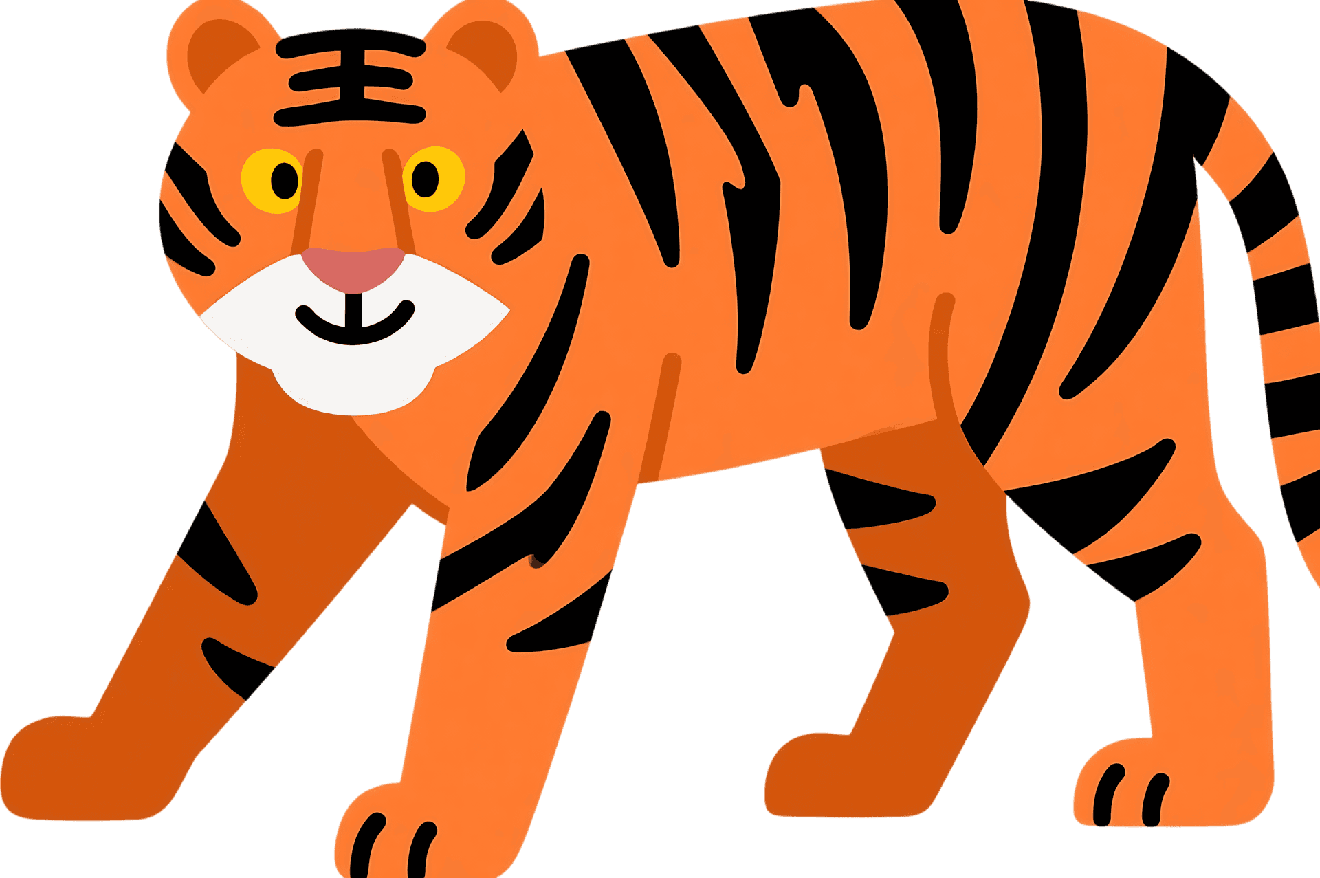 Orange tiger illustration
