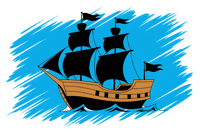 Illustration of a sailing ship