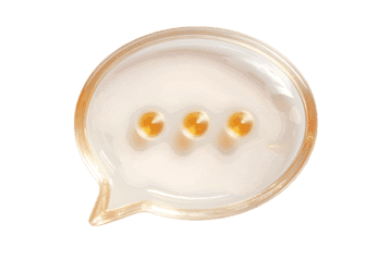 Abstract glass speech bubble with loading dots.  Concept of communication, loading, progress.