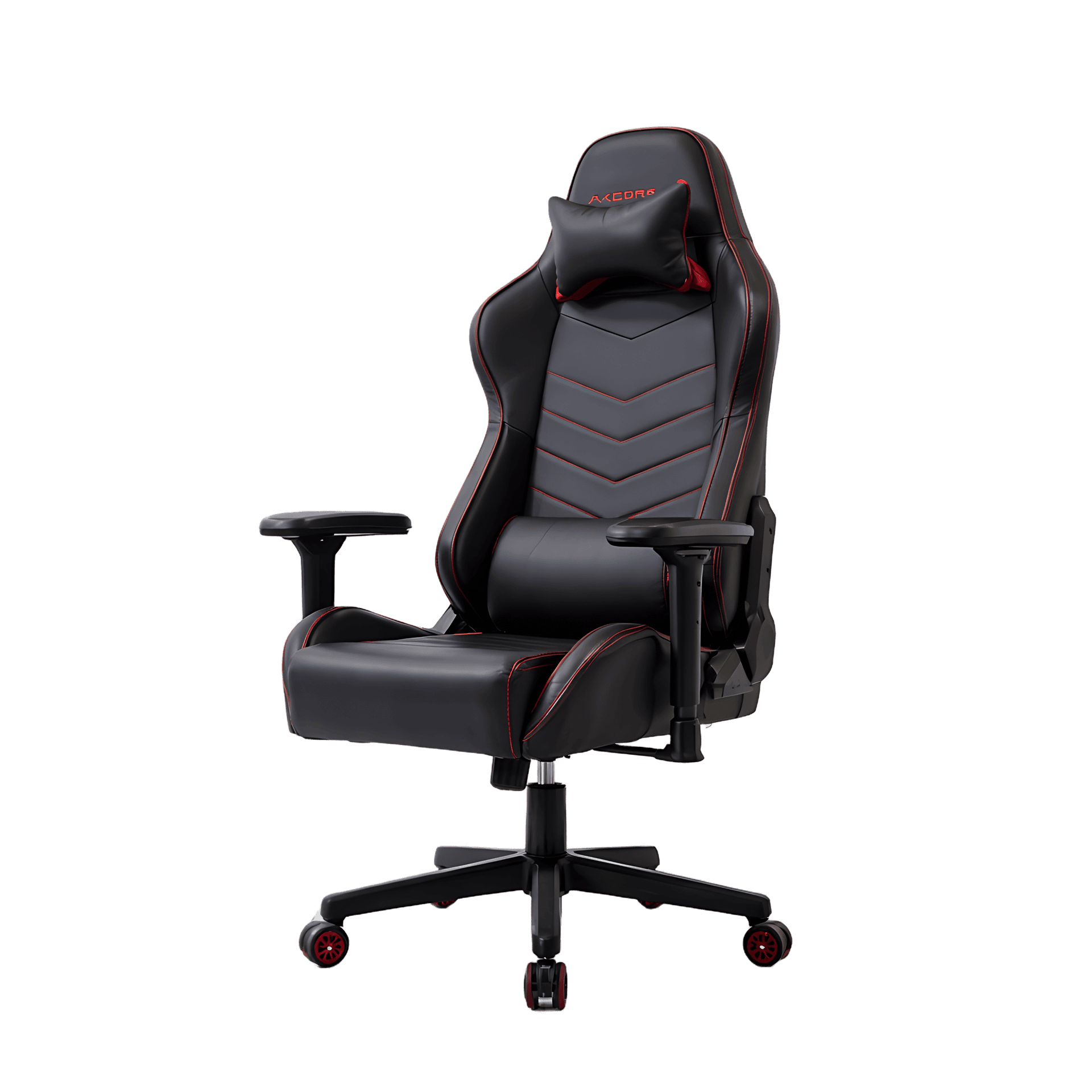 Modern black gaming chair with red accents325