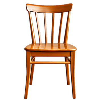 Wooden chair isolated on black background