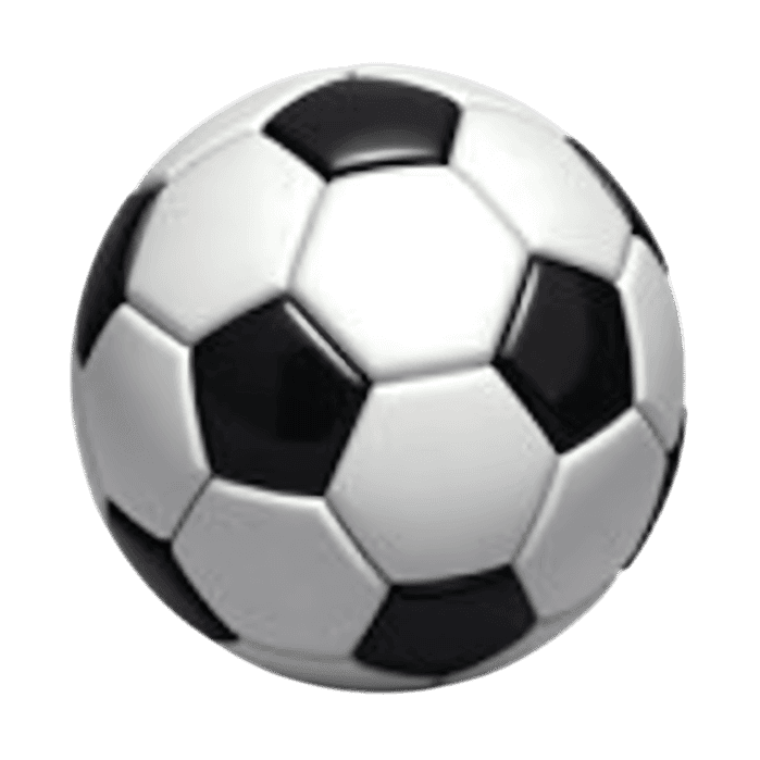 Traditional black and white soccer ball isolated on white background, symbol of football and sports