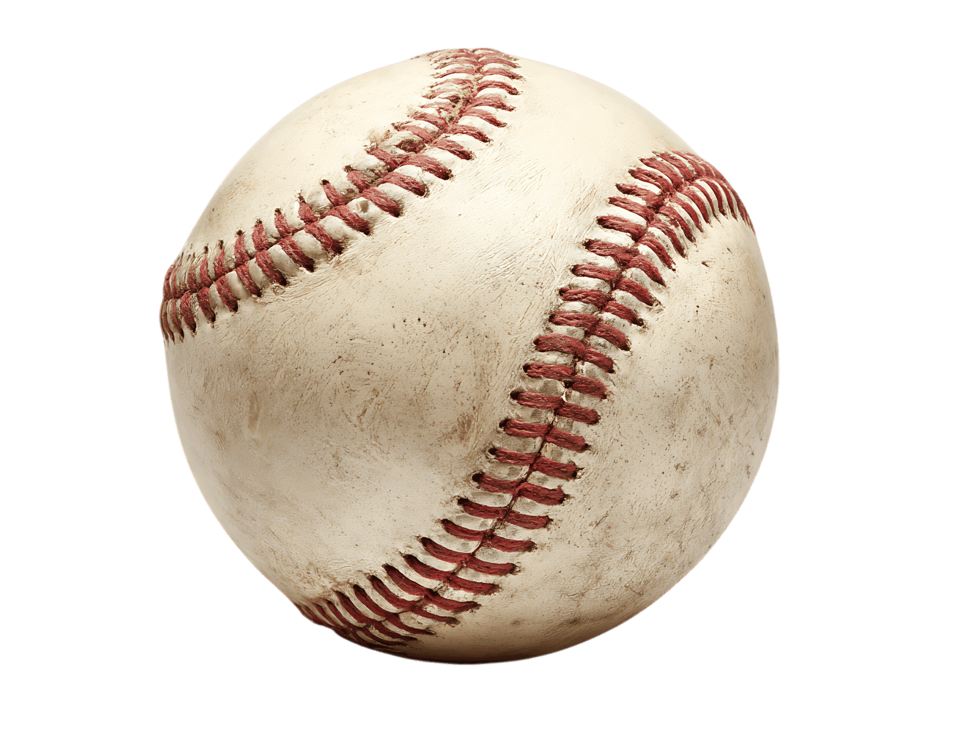Well-worn baseball ready for action!