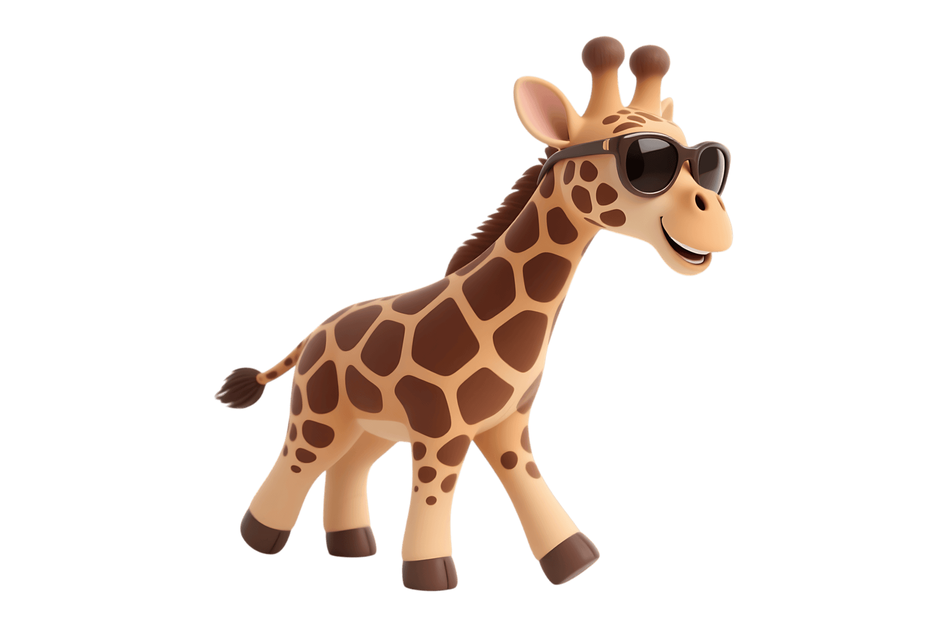 Cartoon giraffe with sunglasses