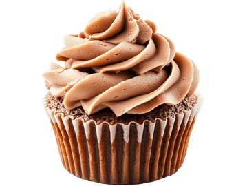 Delicious chocolate cupcake with creamy frosting