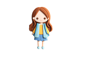 Cute cartoon girl character design