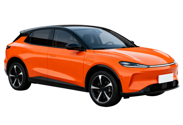 Orange electric suv car for sustainable transportation