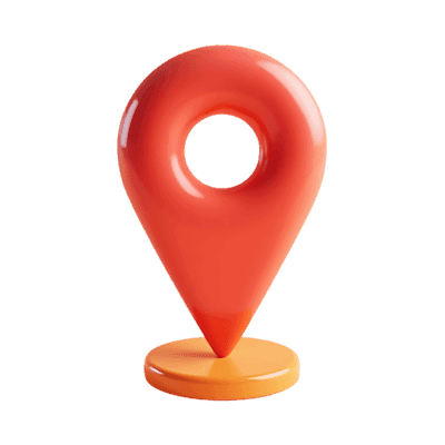 Red map pointer 3d render