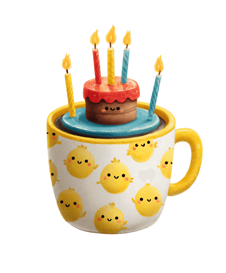 Birthday cake in a mug!
