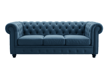 Elegant blue Chesterfield sofa