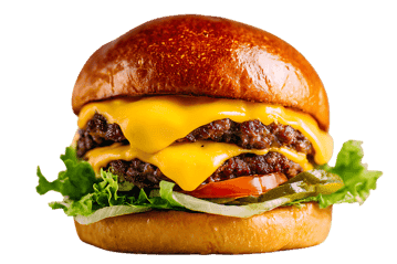 Juicy double cheeseburger844.