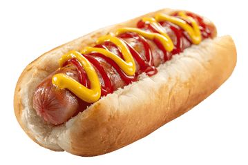Classic hot dog with mustard and ketchup515.