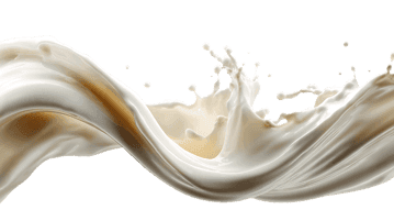 Creamy milk splash against black background