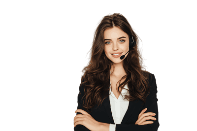 Portrait of a smiling customer service representative.