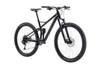 Black full suspension mountain bike for outdoor adventures