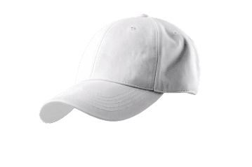 Clean, white baseball cap Perfect for branding